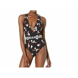 Skinny Dippers XL  Fruti Tutti Thrill one piece Black SWIMSUIT - New